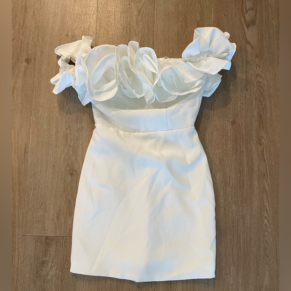 Do + Be Strapless Mini Dress in White